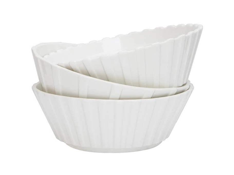 DIESEL WITH SELETTI MACHINE COLLECTION SET 3 BOWLS DIAM. 22 CM. WHITE